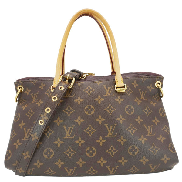 LOUIS VUITTON Pallas MM Monogram Canvas Shoulder Bag Brown