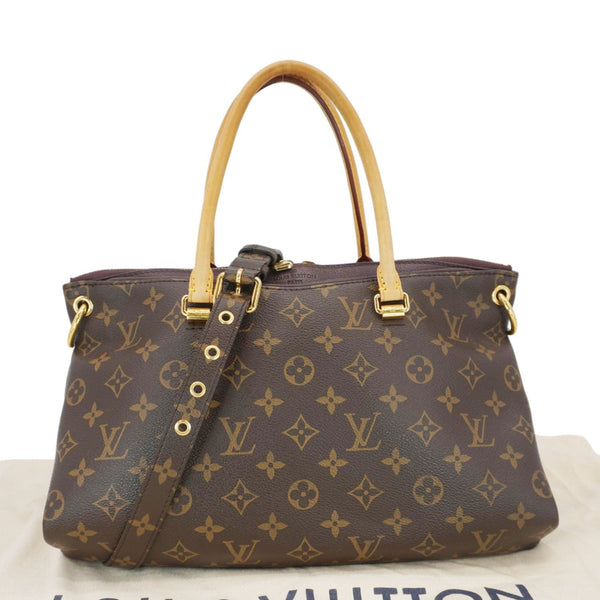 LOUIS VUITTON Pallas MM Monogram Canvas Shoulder Bag Brown