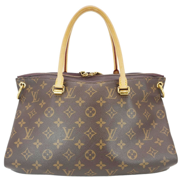 LOUIS VUITTON Pallas MM Monogram Canvas Shoulder Bag Brown