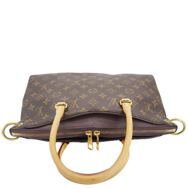 LOUIS VUITTON Pallas MM Monogram Canvas Shoulder Bag Brown