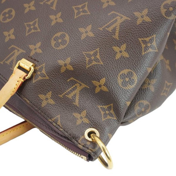 LOUIS VUITTON Pallas MM Monogram Canvas Shoulder Bag Brown