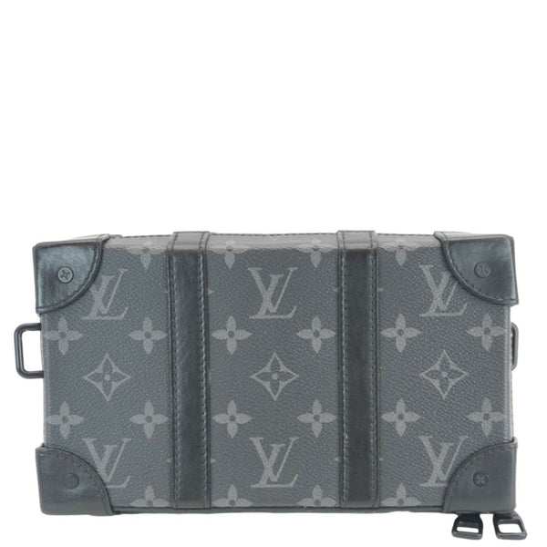 LOUIS VUITTON Soft Trunk Monogram Eclipse Wallet Shoulder Bag Black