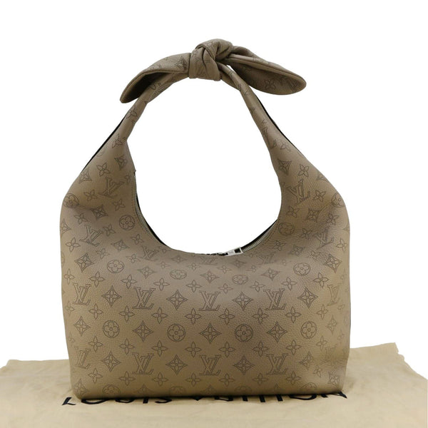 LOUIS VUITTON Why Knot Mahina Calf Leather Shoulder Bag Galet