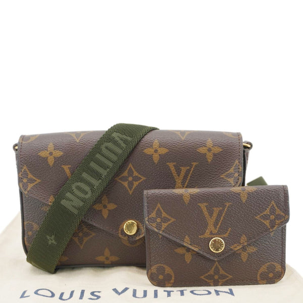 LOUIS VUITTON Felicie Strap & Go Monogram Canvas Crossbody Bag Brown