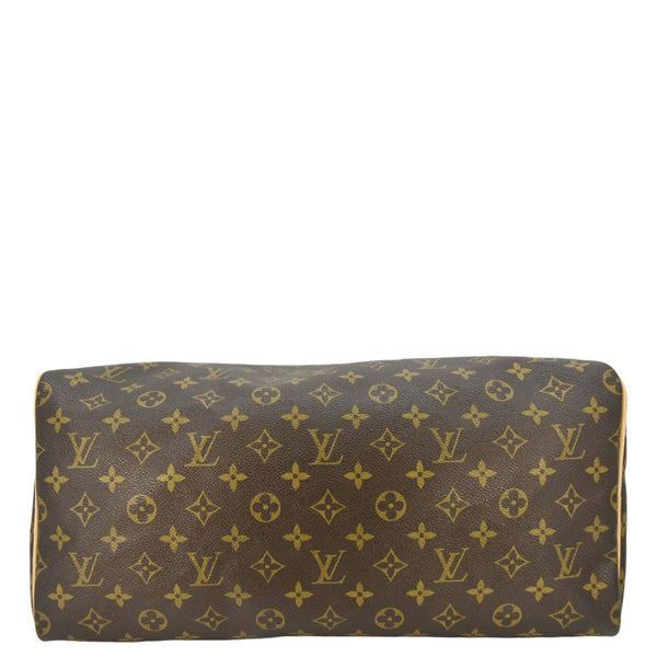 LOUIS VUITTON Speedy 40 Monogram Canvas Satchel Bag Brown