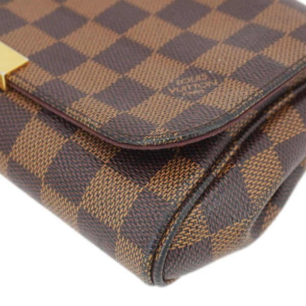 LOUIS VUITTON Favorite MM Damier Ebene Crossbody Bag Brown