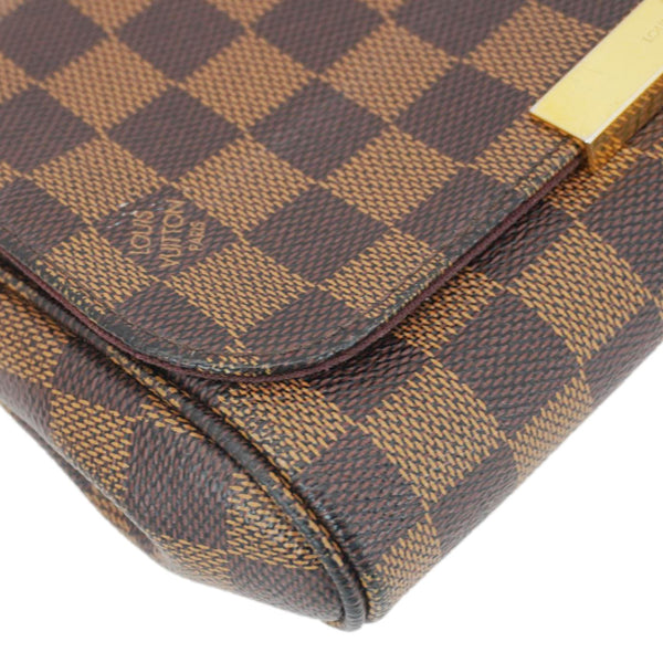 LOUIS VUITTON Favorite MM Damier Ebene Crossbody Bag Brown