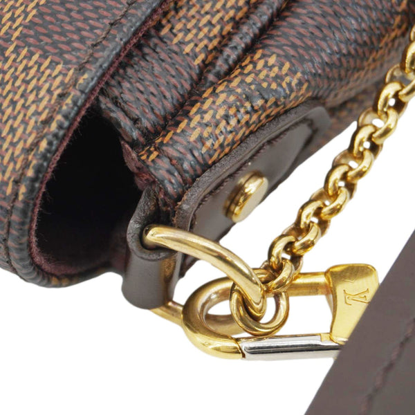 LOUIS VUITTON Favorite MM Damier Ebene Crossbody Bag Brown