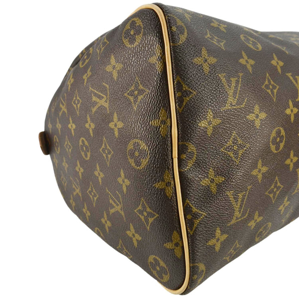 LOUIS VUITTON Speedy 40 Monogram Canvas Satchel Bag Brown