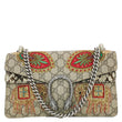 GUCCI Dionysus Small GG Supreme Elephant Embroidered Shoulder Bag Beige 400249