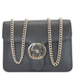 GUCCI Interlocking GG Leather Crossbody Bag Black 510304