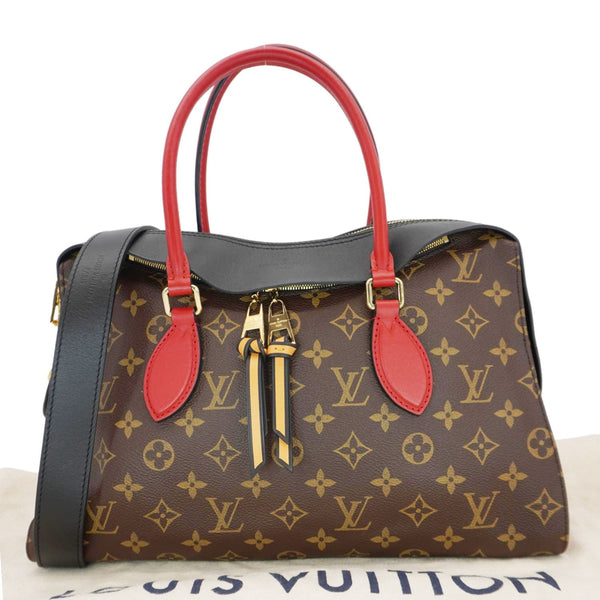 LOUIS VUITTON Tuileries Monogram Canvas Tote Shoulder Bag Brown