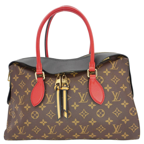 LOUIS VUITTON Tuileries Monogram Canvas Tote Shoulder Bag Brown