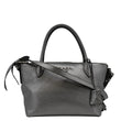 PRADA Vitello Daino Leather Tote Shoulder Bag Silver