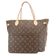 LOUIS VUITTON Neverfull MM Monogram Canvas Tote Bag Brown