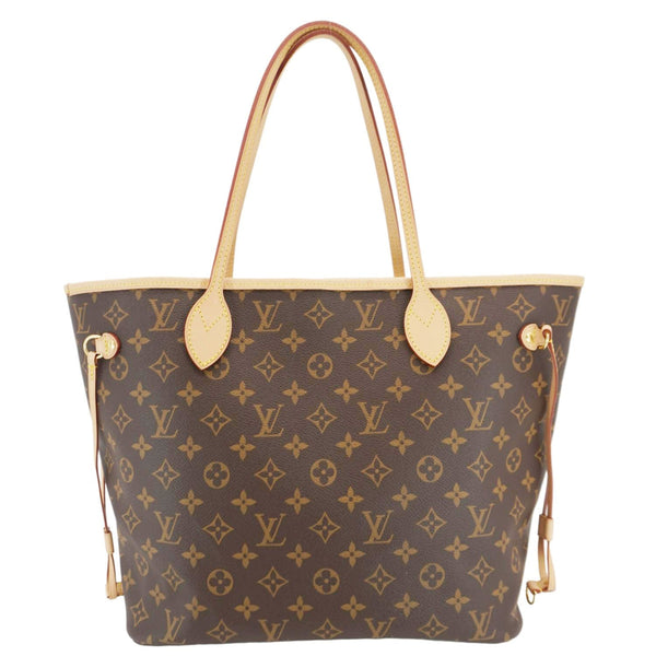 LOUIS VUITTON Neverfull MM Monogram Canvas Tote Bag Brown