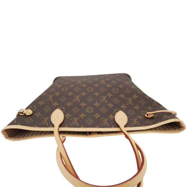 LOUIS VUITTON Neverfull MM Monogram Canvas Tote Bag Brown