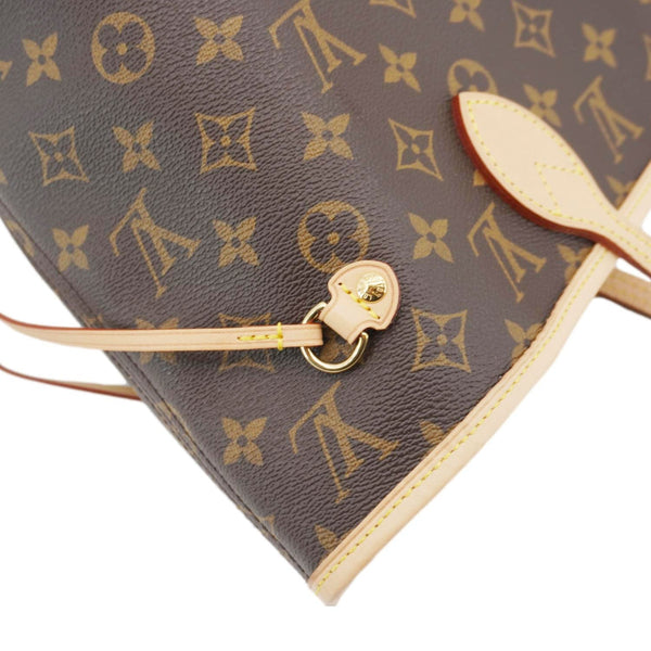 LOUIS VUITTON Neverfull MM Monogram Canvas Tote Bag Brown