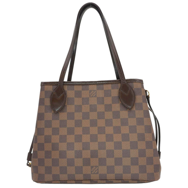 LOUIS VUITTON Neverfull PM Damier Ebene Tote Shoulder Bag Brown