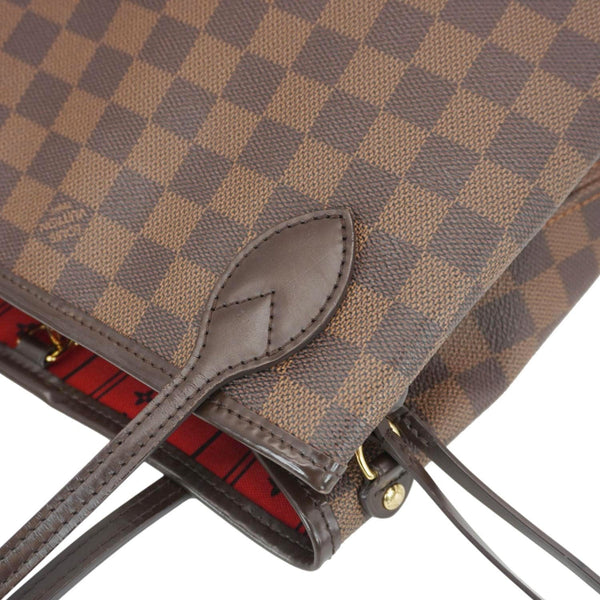 LOUIS VUITTON Neverfull PM Damier Ebene Tote Shoulder Bag Brown