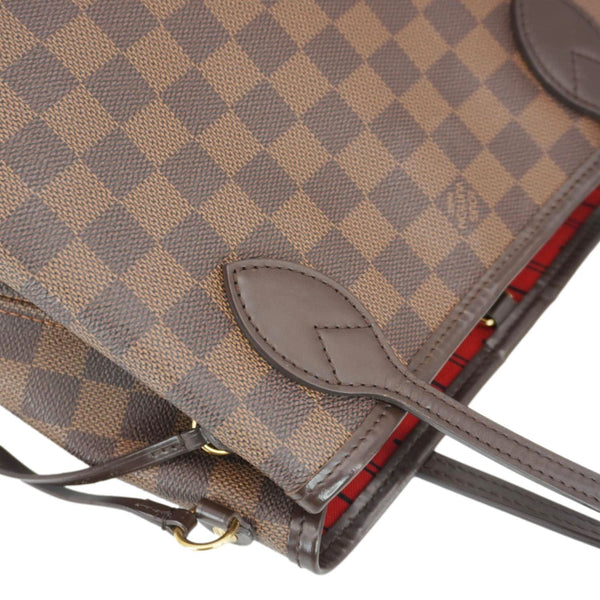 LOUIS VUITTON Neverfull PM Damier Ebene Tote Shoulder Bag Brown