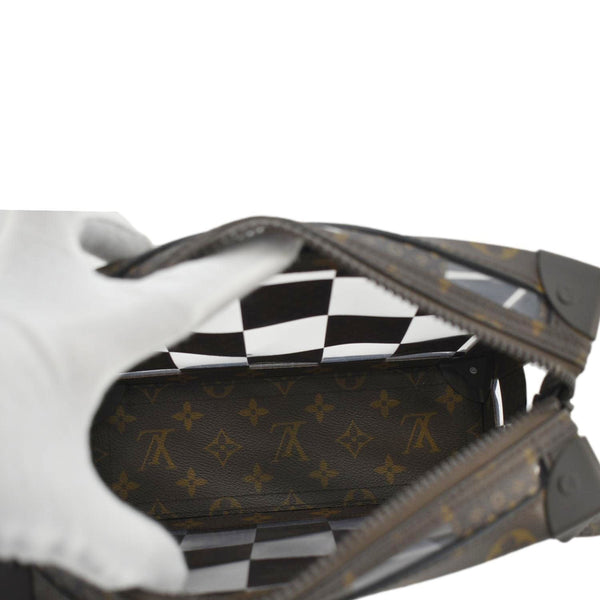 LOUIS VUITTON Chess Soft Trunk Monogram Canvas Crossbody Bag Brown