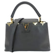 LOUIS VUITTON Capucines Crown Flowers Taurillon Leather Shoulder Bag Black