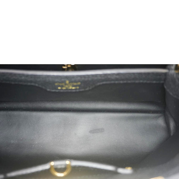 LOUIS VUITTON Capucines Crown Flowers Taurillon Leather Shoulder Bag Black