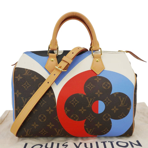 LOUIS VUITTON Speedy 30 Game On Bandouliere Monogram Canvas Shoulder Bag Brown