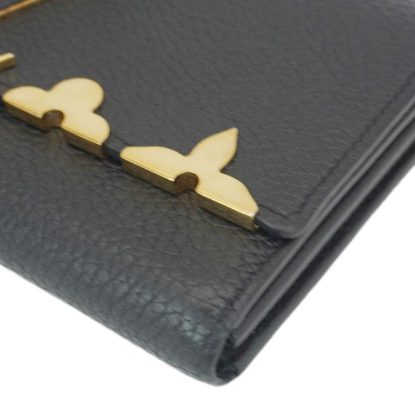 LOUIS VUITTON Capucines Crown Flowers Taurillon Leather Wallet Black