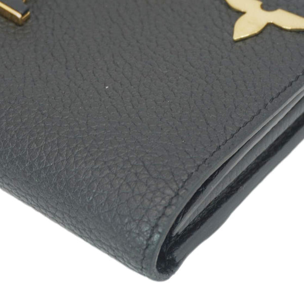 LOUIS VUITTON Capucines Crown Flowers Taurillon Leather Wallet Black