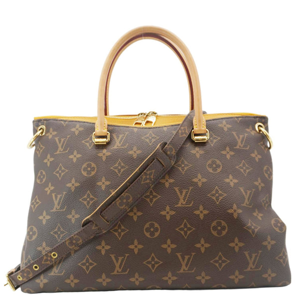 LOUIS VUITTON Pallas Monogram Canvas Crossbody Bag Saffron