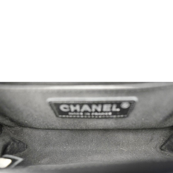 CHANEL Boy Small Leather Shoulder Bag Black