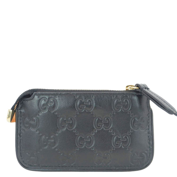 GUCCI Leather Clip Key Case Black 447964