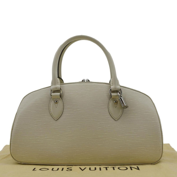 LOUIS VUITTON Jasmine Epi Leather Satchel Bag Off White