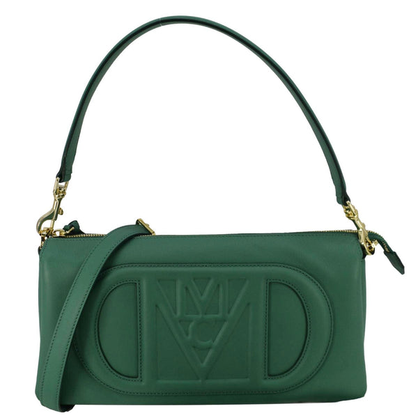 MCM Travia Small Spanish Calf Leather Shoulder Bag Green