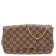 LOUIS VUITTON Favorite MM Damier Ebene Clutch Bag Brown