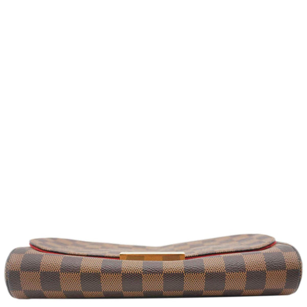 LOUIS VUITTON Favorite MM Damier Ebene Clutch Bag Brown