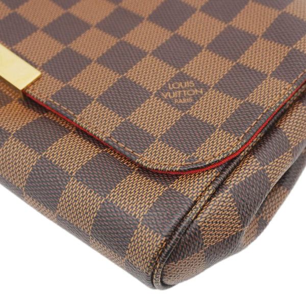 LOUIS VUITTON Favorite MM Damier Ebene Clutch Bag Brown