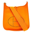 HERMES Evelyne PM Leather Crossbody Bag Orange