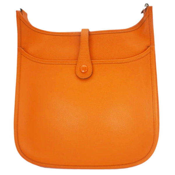 HERMES Evelyne PM Leather Crossbody Bag Orange