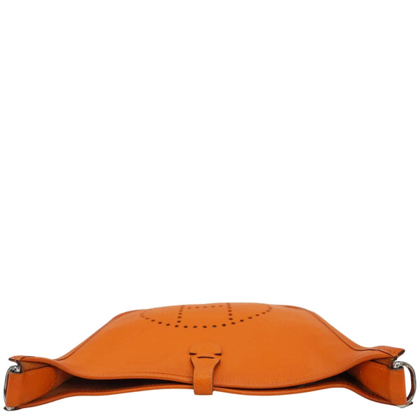 HERMES Evelyne PM Leather Crossbody Bag Orange