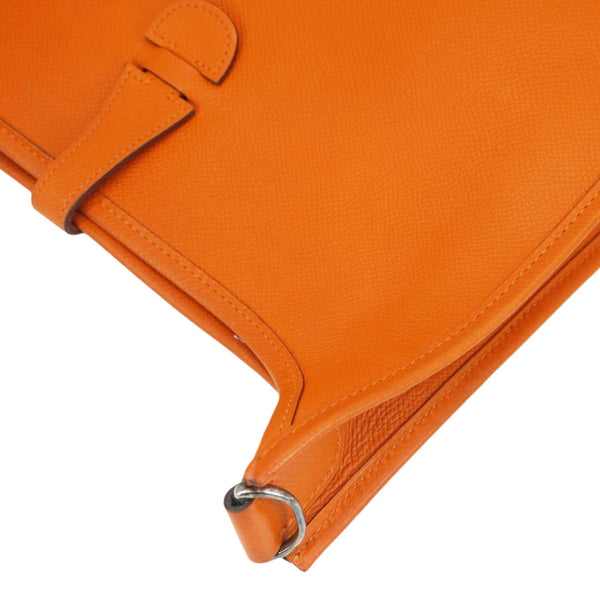 HERMES Evelyne PM Leather Crossbody Bag Orange