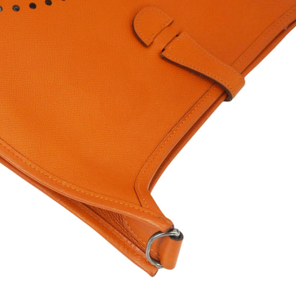 HERMES Evelyne PM Leather Crossbody Bag Orange