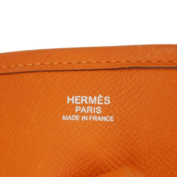 HERMES Evelyne PM Leather Crossbody Bag Orange