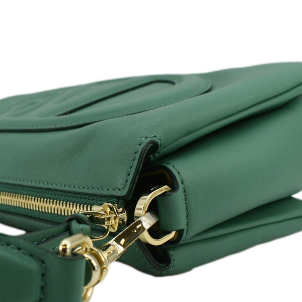 MCM Travia Small Spanish Calf Leather Shoulder Bag Green