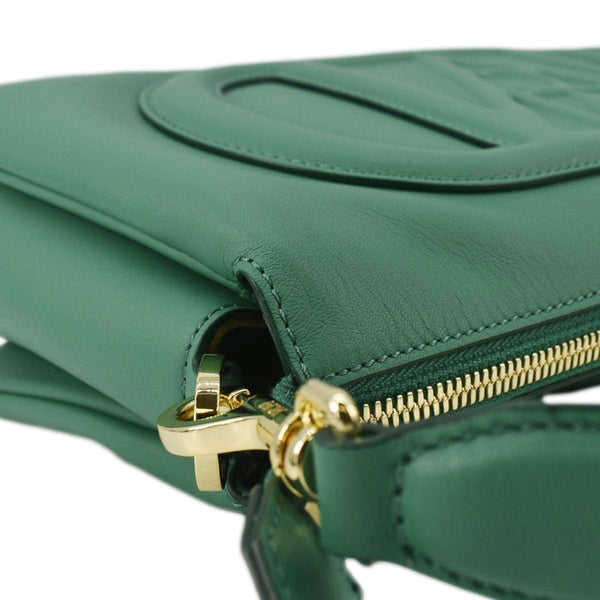 MCM Travia Small Spanish Calf Leather Shoulder Bag Green