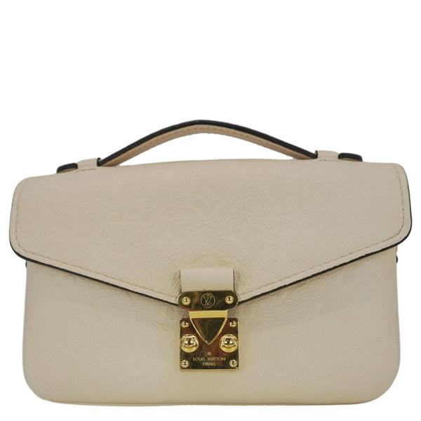 LOUIS VUITTON Metis East West Pochette Empreinte Leather Crossbody Bag Cream