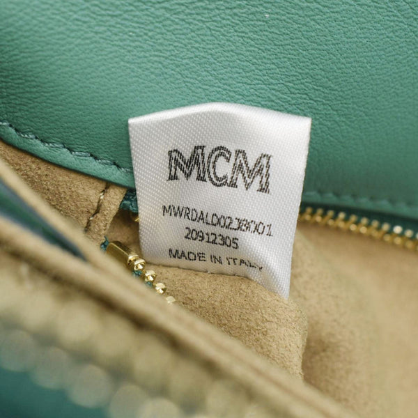 MCM Travia Small Spanish Calf Leather Shoulder Bag Green