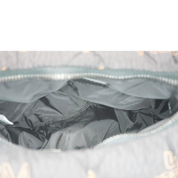 MCM Aren Padded Nylon Hobo Bag Black